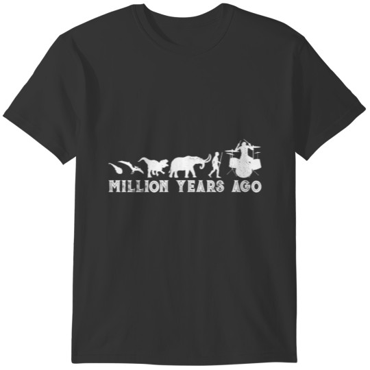 Drummer Funny Quote Gift Punk Rock Band Evolution T-shirt