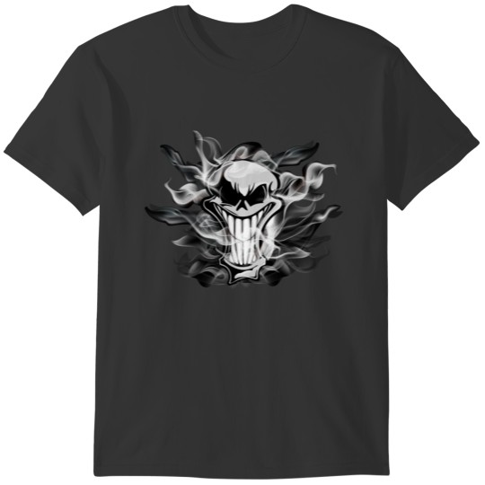Halloween Skull Skulls Fog Funny Horror Gift Cool T-shirt