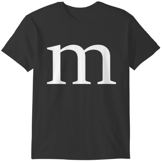 m alphabet T-shirt