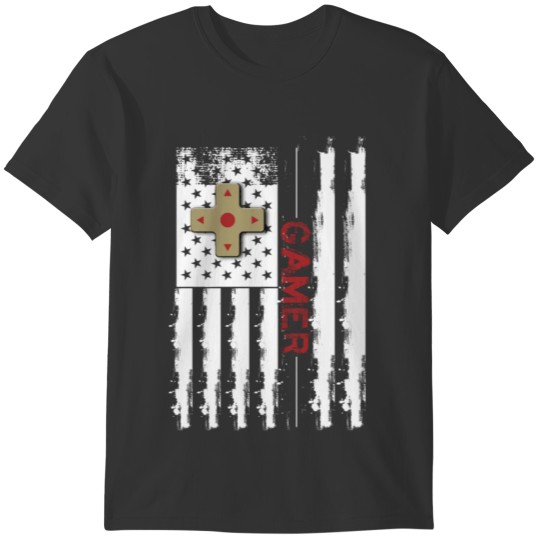 Gamer American Flag T-shirt