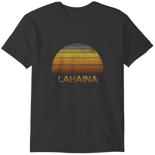 Vintage Sunset Family Vacation Souvenir Lahaina T-shirt