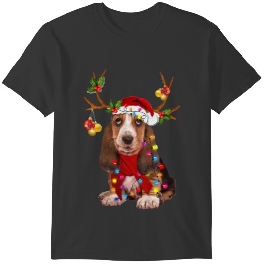 Basset hound gorgeous reindeer Christmas SHIRT T-shirt