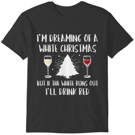 White Christmas Wine T-shirt