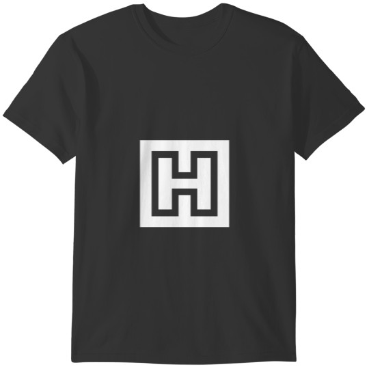 Alphabet Capital Letter H Monogram T-shirt