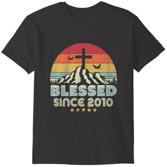Blessed Since 2010 Design. Vintage, Christian T-shirt