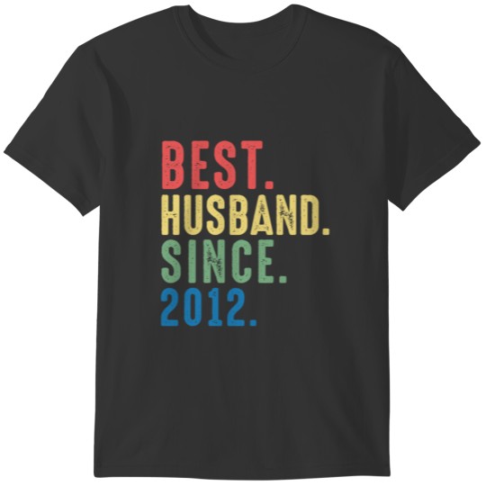 Best. Husband. Since. 2012 7th Wedding T-shirt