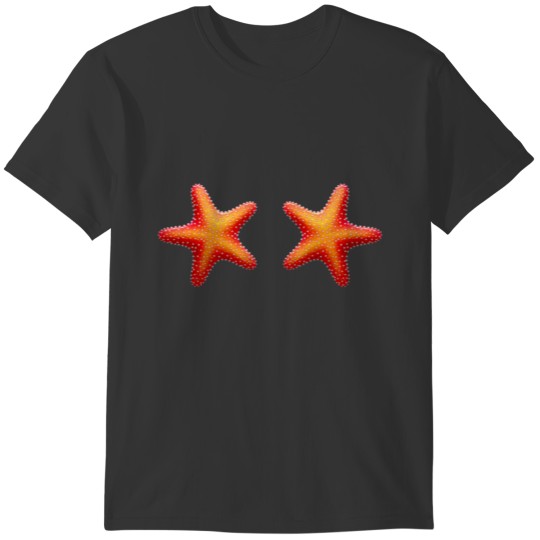 Orange Red Starfish Sea Star Bikini Beach Bra T-shirt