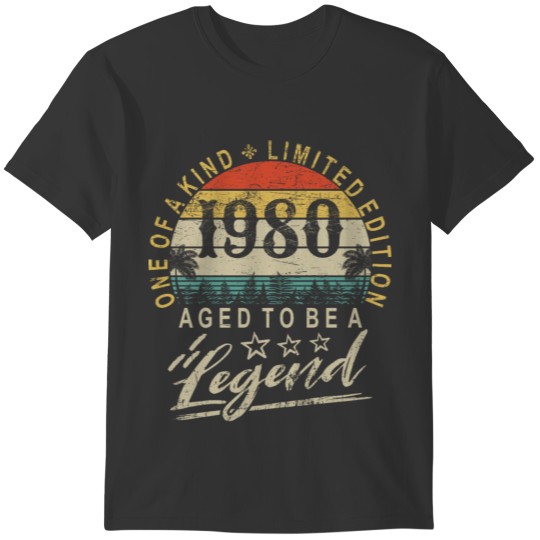 41th birthday vintage 1980 legend retro vintage T-shirt