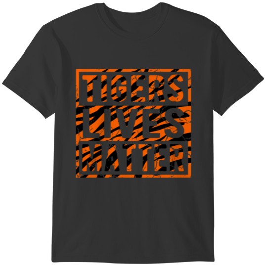 Tigers Lives Matter Tiger Print Design T-shirt