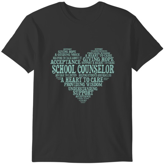 School Counselor Appreciation Heart Gift T-shirt