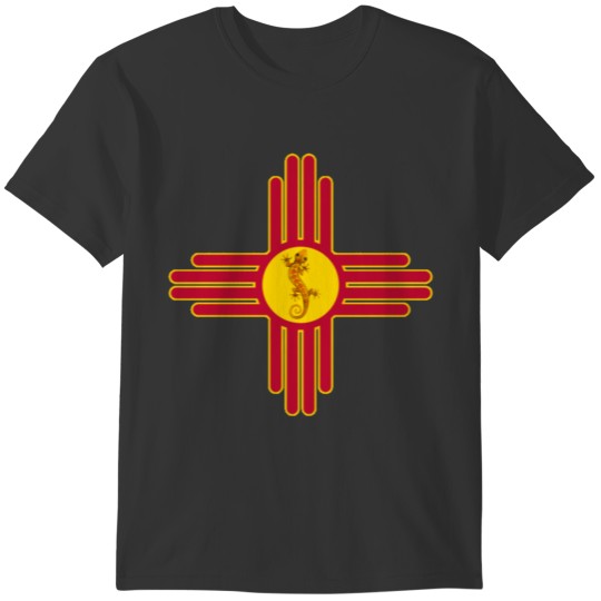 Gecko New Mexico Flag Zia Symbol Lizard Nature T-shirt
