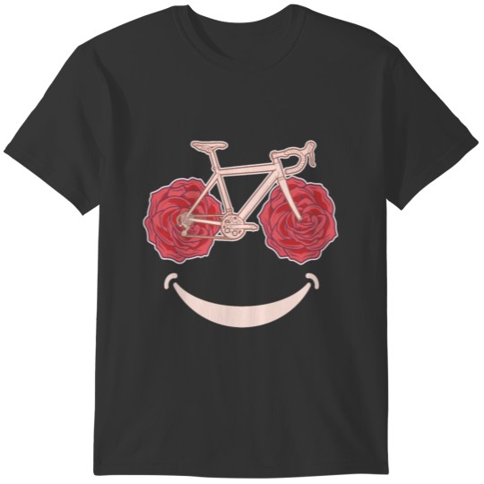 Smiling Bicycle Face Funny Cycling T-shirt