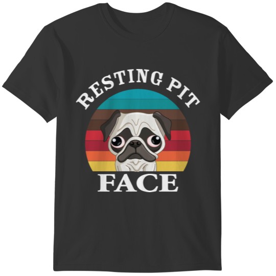 Resting Pit Face. Pitbull Vintage tee Dog Lover t T-shirt
