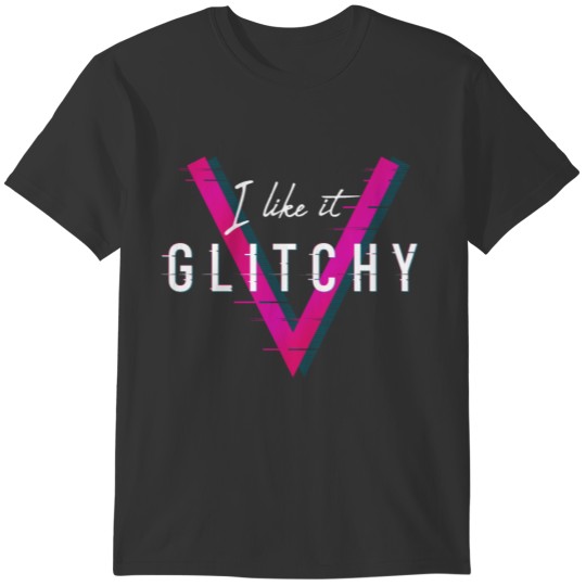 Glitch Art Aesthetic Vaporwave Synthwave Gift T-shirt