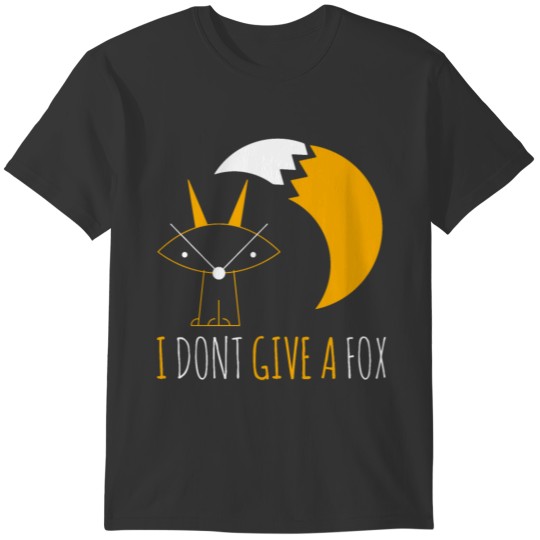 I Dont Give A Fox Abstract Pencil Drawing Moon T-shirt