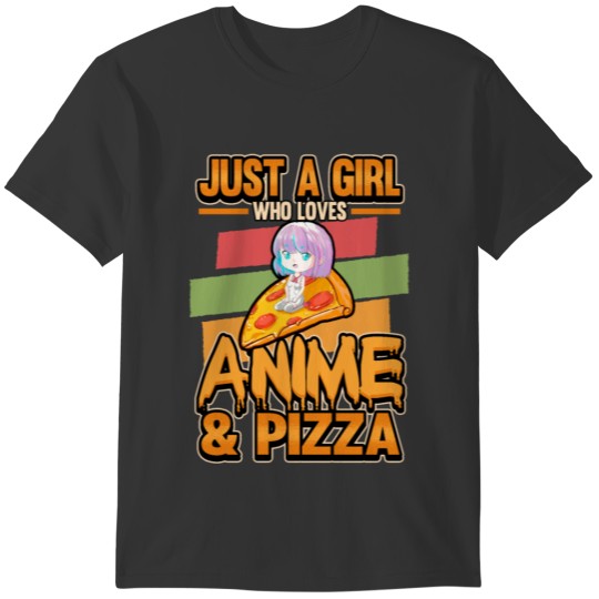 Funny Anime Pizza Chibi Otaku Saying Gift T-shirt