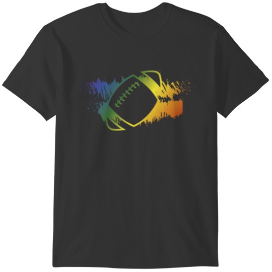 Football Rainbow Colors Used Look Splash Art T-shirt