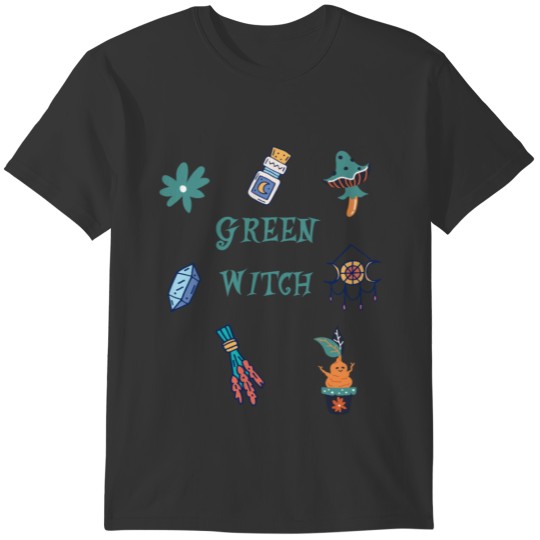 Green Witch magic wiccane T-shirt