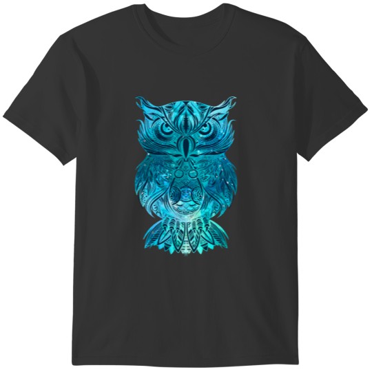 Blue Owl Night Owl Uhu Mandala Tatto Gift T-shirt