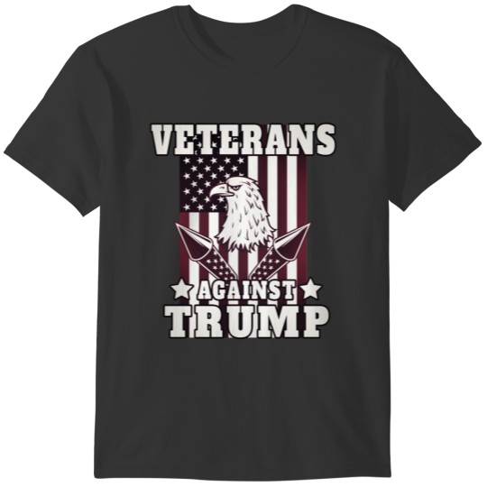 Veterans against Trump eagle usa funny T-shirt