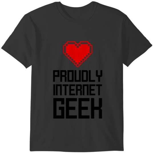 Proud Geek Internet Heart T-shirt