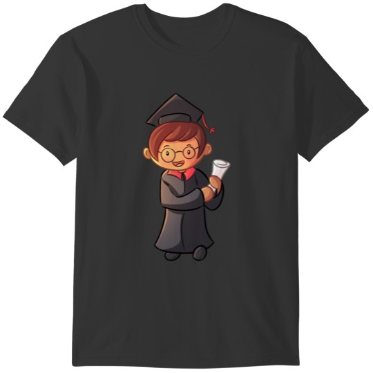 Graduation Boy Walking With Diploma T-shirt