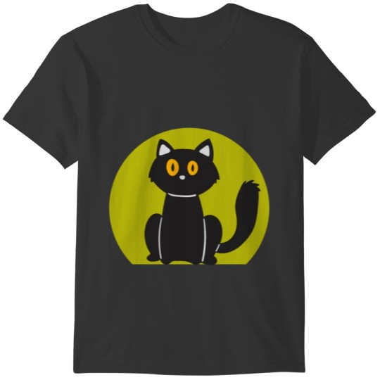 Kitten Cute Black Cat Hallows Eve Retro Vintage Ca T-shirt