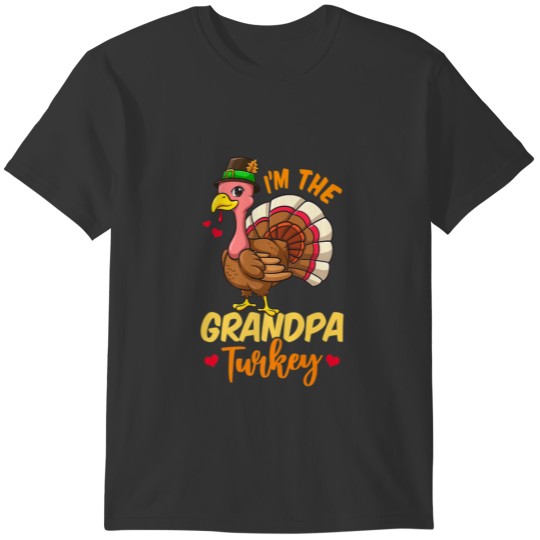 Thanksgiving Fall Family Matching Grandpa Turkey T-shirt
