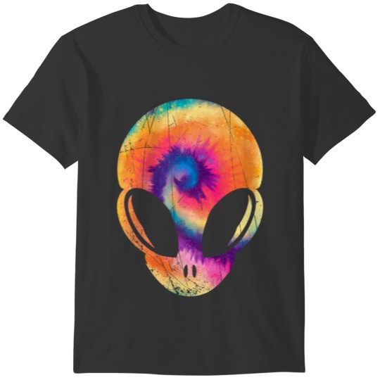 Alien head tie dye peace T-shirt