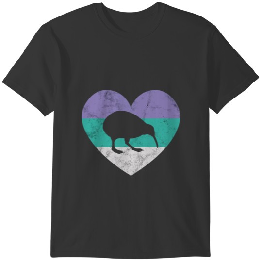 New Zealand Kiwi Bird Gift For Women & Girls Retro T-shirt