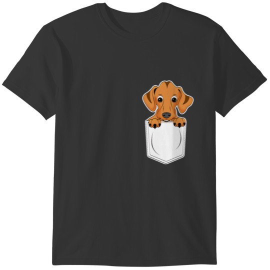 Dachshund Pocket Dog Mom Dad Puppy Lover Gift T-shirt