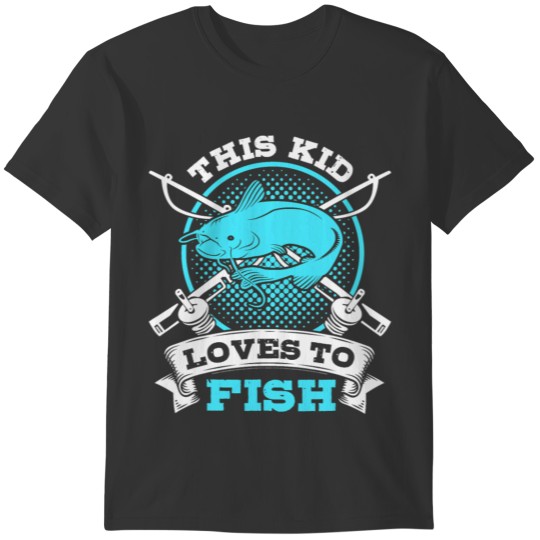 This kid loves to fish gift for fishing lover T-shirt