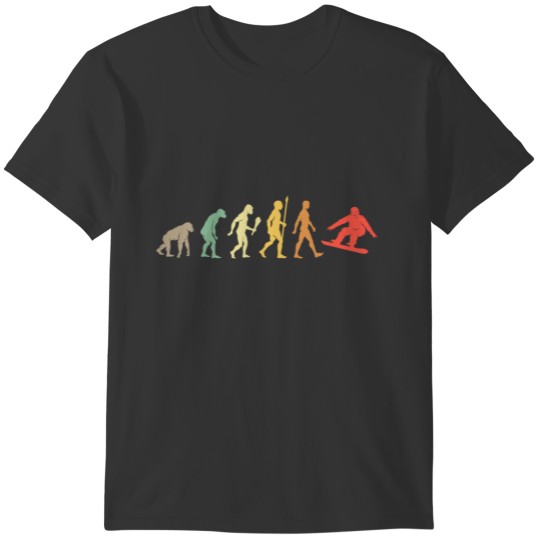 Vintage Evolution Snowboarding Retro Gift T-shirt