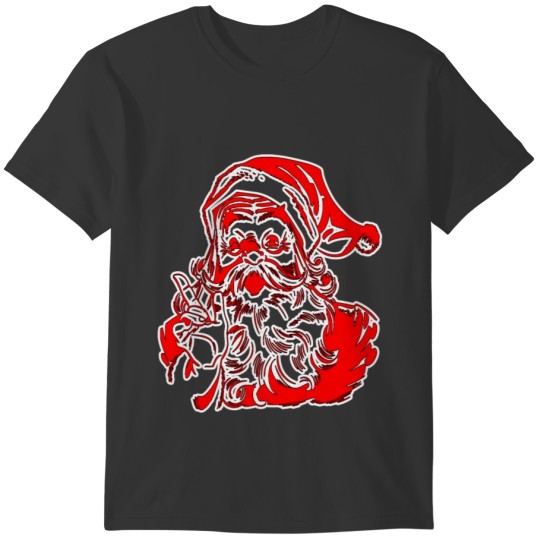 Funny, Cute and Beautiful Santa Claus Cartoon T-shirt