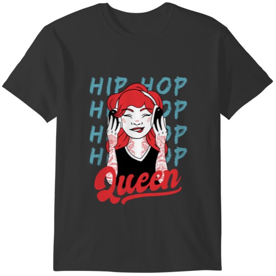 Queen Hip Hop Music Headphones T-shirt