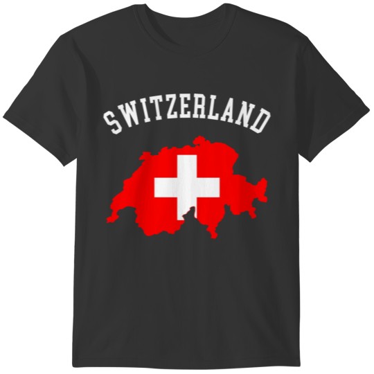 Switzerland Flag with Map T-shirt