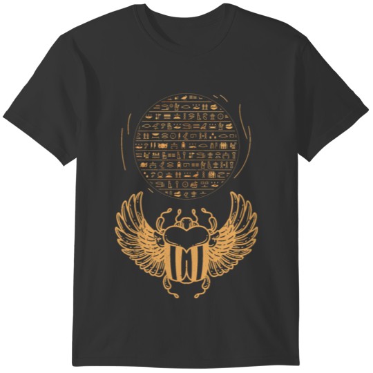 Egyptian beetle Hieroglyphics / Pyramids gift T-shirt
