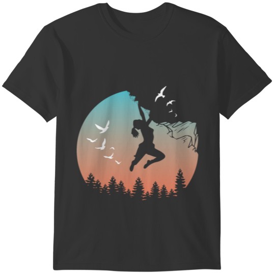 climb climbing rock climbing climber gift T-shirt