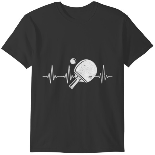 Ping Pong Hearbeat table tennis gift idea men T-shirt