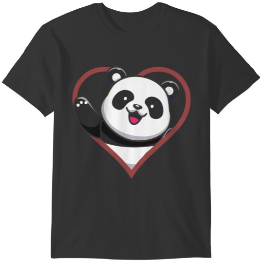 Panda Heart Panda Bear Animal T-shirt