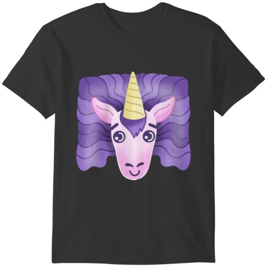 Purple Unicorn with a square mane T-shirt