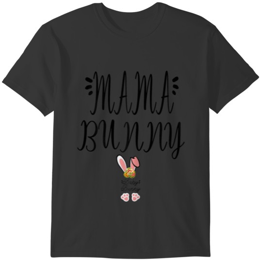 Womens mama bunny baby bunny T-shirt