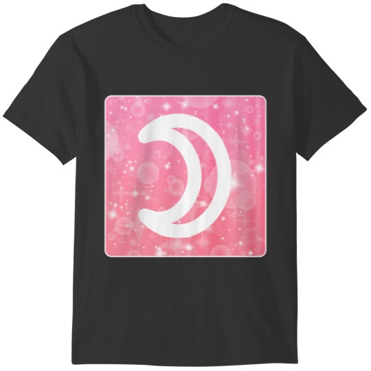 The Moon Symbol Sparkle Square Monogram T-shirt
