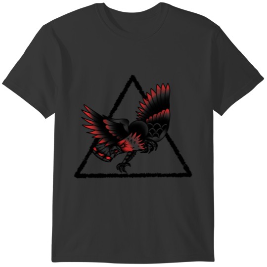 Red eagle design T-shirt