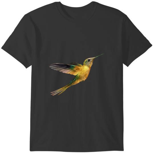 Yellow brown Hummingbird Watercolor gift T-shirt