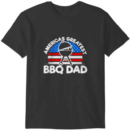Grilling Dad Americas Greatest BBQ T-shirt