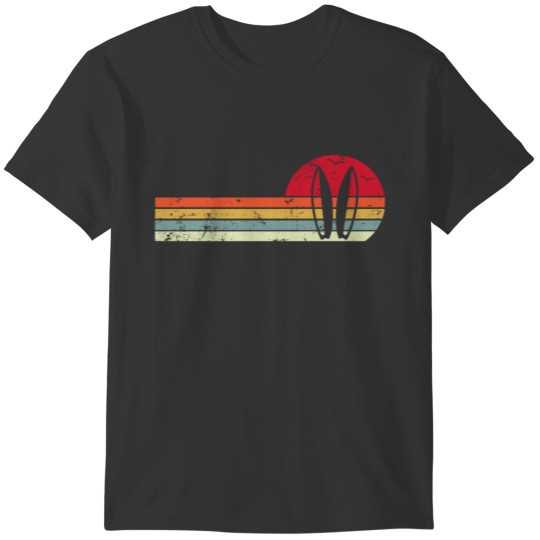 Retro Surfer Sunset Surfboard Surfing T-shirt