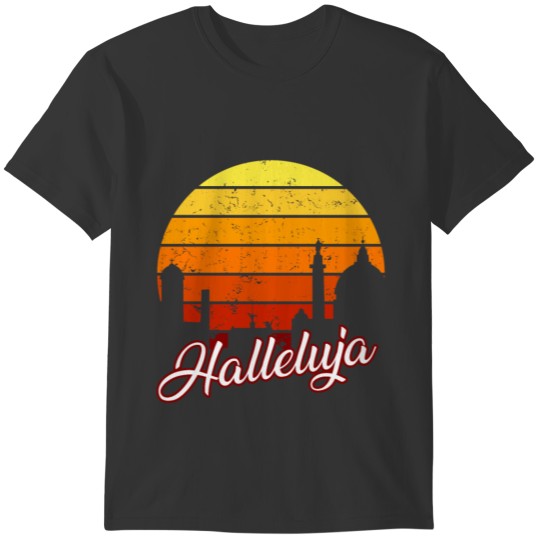 Hallelujah Vintage Christian Praise Religion T-shirt