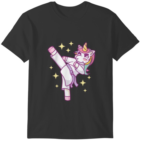Funny Karate Unicorn Girl Gift Idea T-shirt