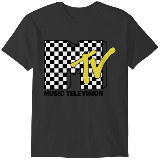 Mtv Yellow Checkers Style Graphic Gift Tee T-shirt